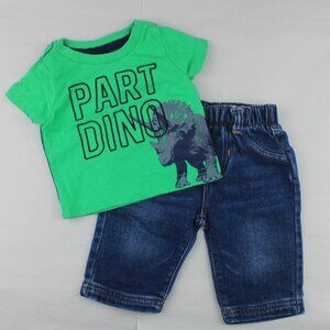 Boys Newborn Outfit Graphic Shirt & Jeans